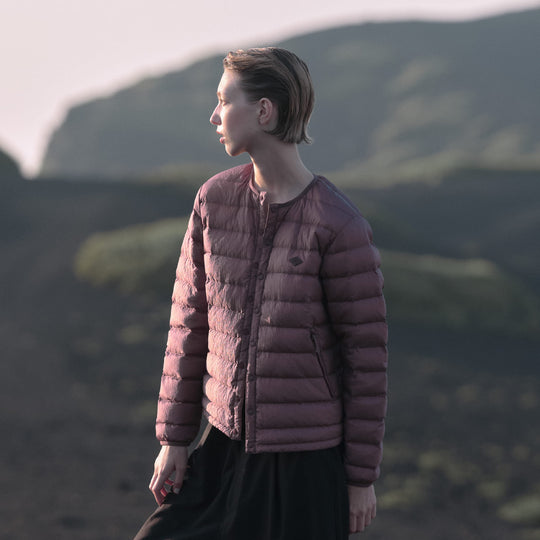 WOMEN'S NYLON TAFFETA WHITE GOOSE INNER DOWN JACKET