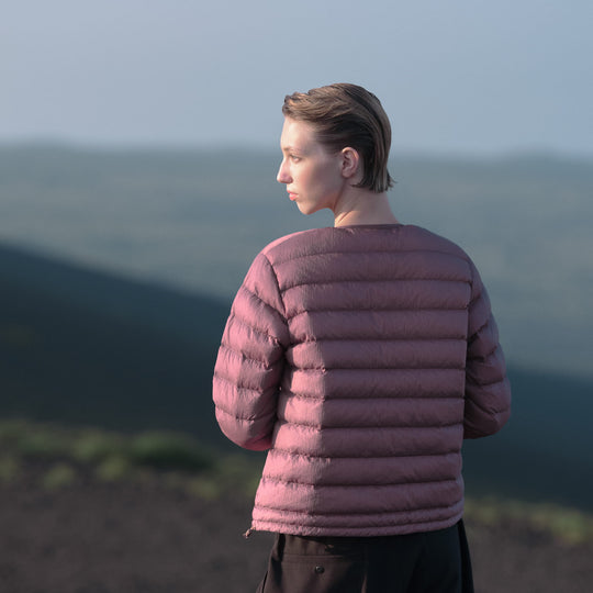 WOMEN'S NYLON TAFFETA WHITE GOOSE INNER DOWN JACKET