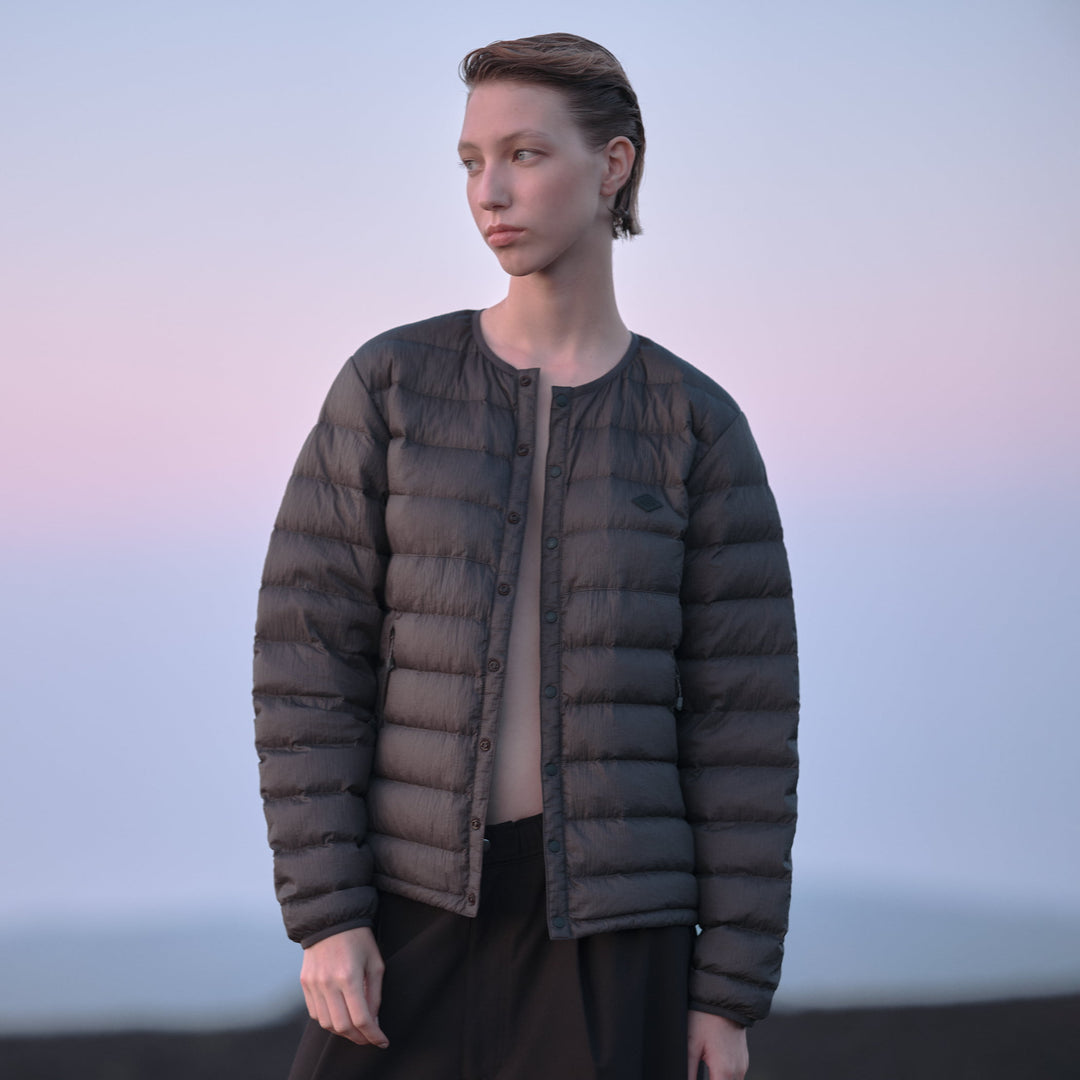 WOMEN'S NYLON TAFFETA WHITE GOOSE INNER DOWN JACKET