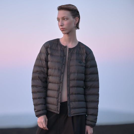 WOMEN'S NYLON TAFFETA WHITE GOOSE INNER DOWN JACKET