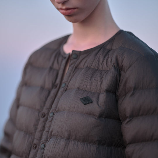 WOMEN'S NYLON TAFFETA WHITE GOOSE INNER DOWN JACKET