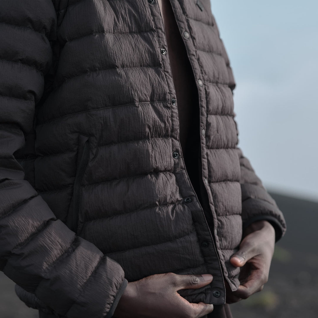 MEN'S NYLON TAFFETA WHITE GOOSE INNER DOWN JACKET