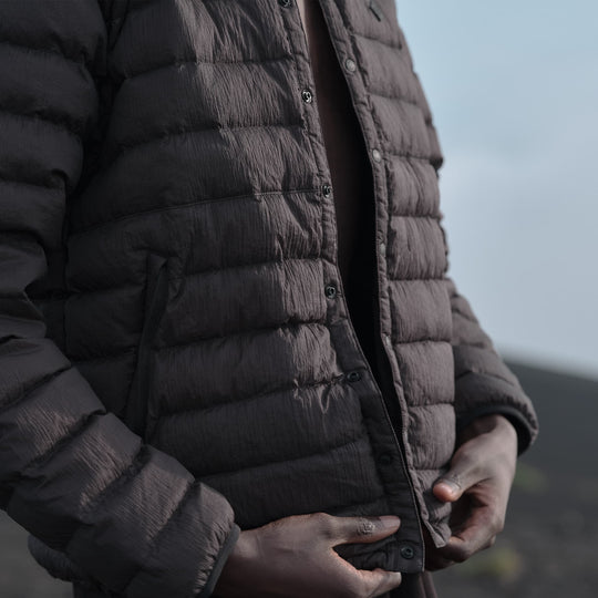 MEN'S NYLON TAFFETA WHITE GOOSE INNER DOWN JACKET