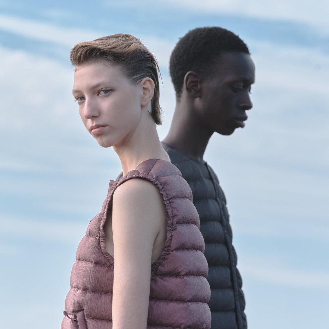 WOMEN'S NYLON TAFFETA WHITE GOOSE INNER DOWN VEST