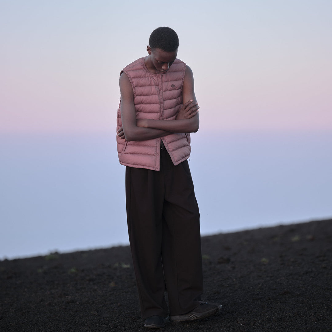 MEN'S NYLON TAFFETA WHITE GOOSE INNER DOWN VEST