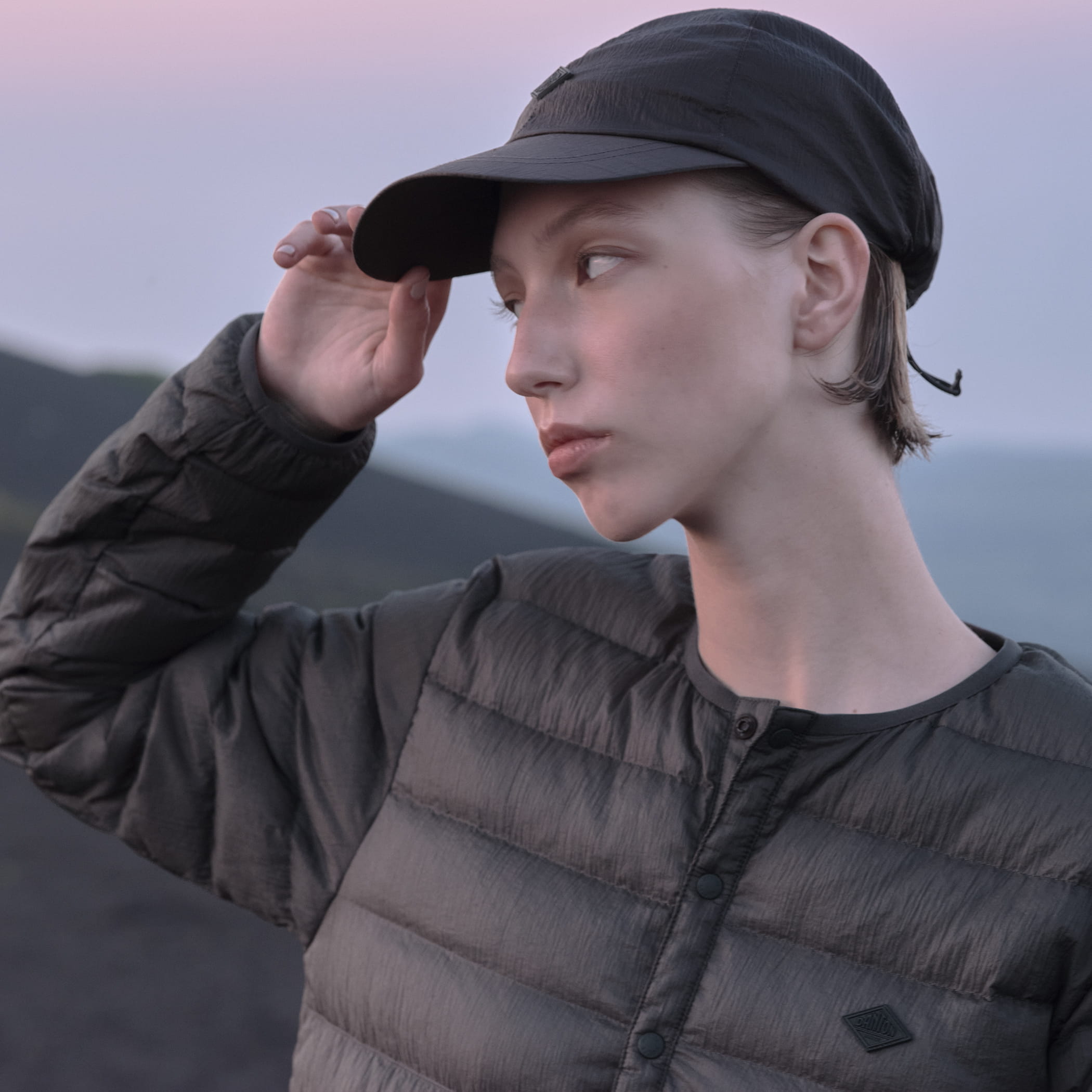 DANTON / NYLON STRETCH TAFFEAT/L/ナイロン/GRY/DT-A0129 DANTON NYLON TAFFETA 6PANEL CAP