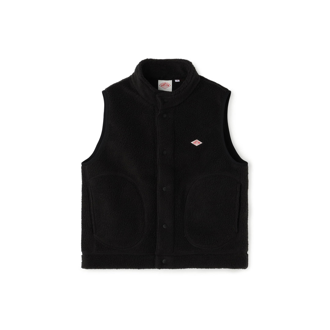Women's Double Face Boa Stand Collar Vest