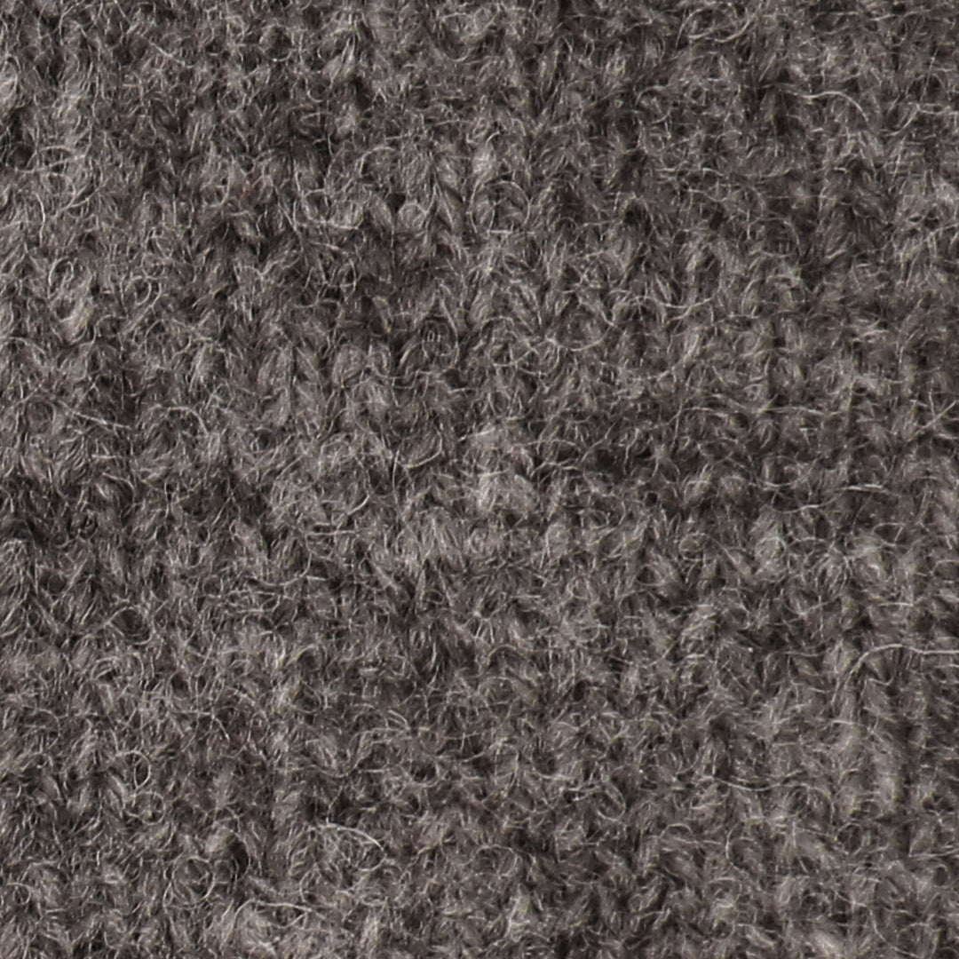 WOMEN'S LAMBSWOOL CREW NECK KNIT CARDIGAN