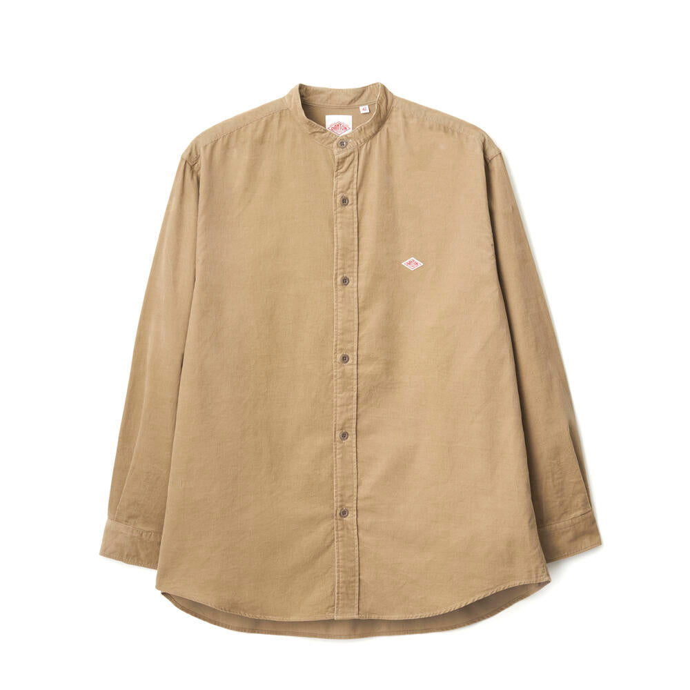 DANTON MEN'S CORDUROY BAND COLLAR SHIRT