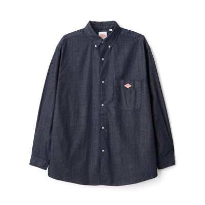 DANTON WOMEN'S DENIM DUNGAREE B.D SHIRT