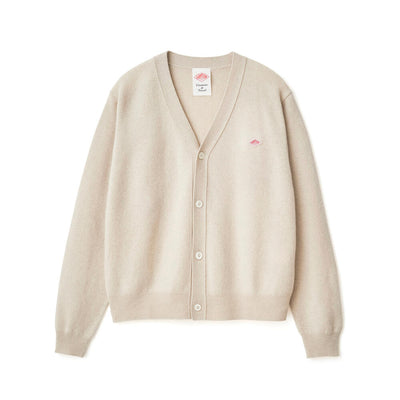 DANTON WOMEN'S LAMBS WOOL V NECK KNIT CARDIGAN