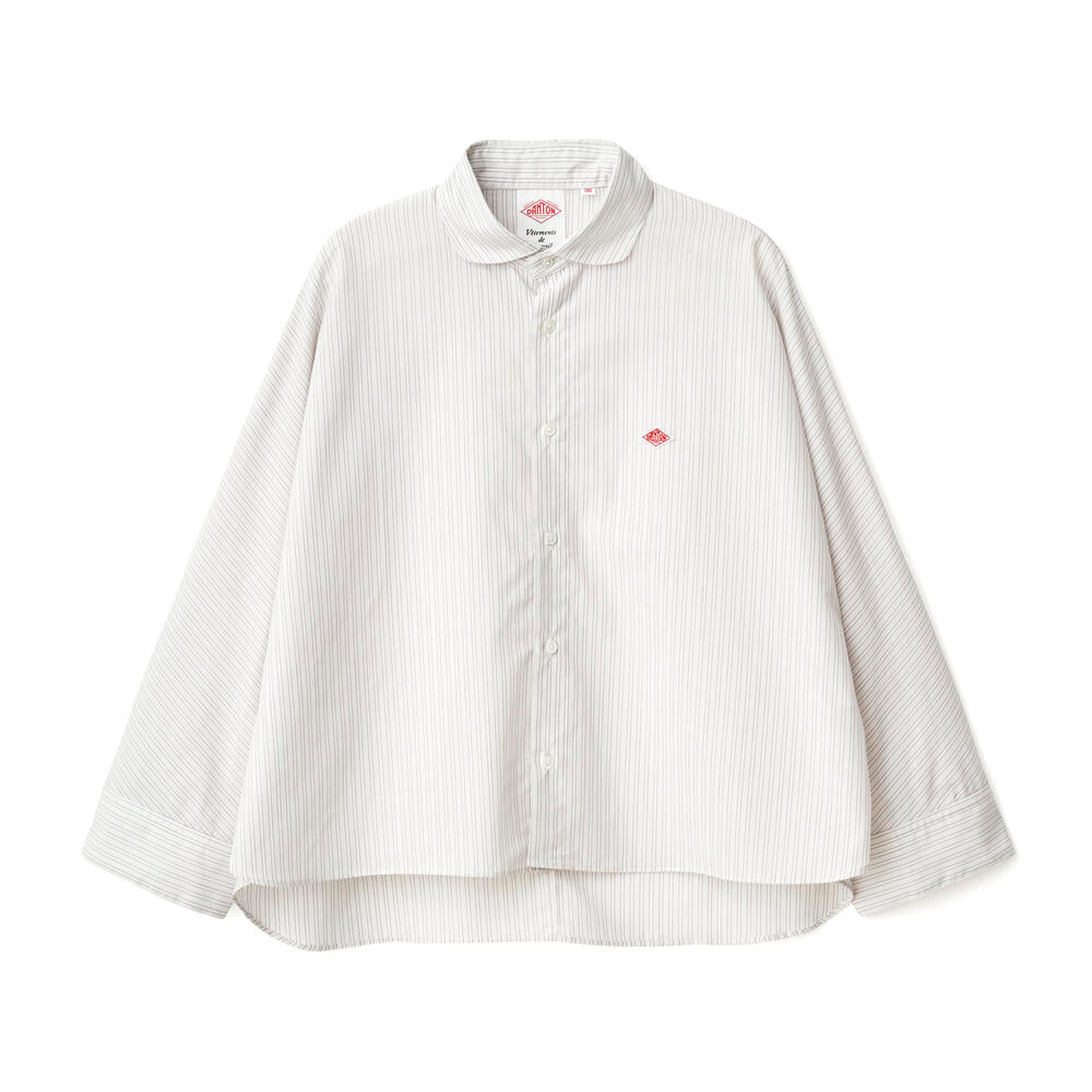 DANTON WOMEN'S ROUND COLLAR DOLMAN SLEEVE SHIRT