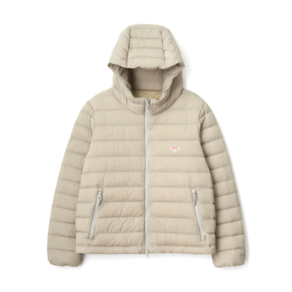 DANTON WOMEN'S STRETCH NYLON MIDDLE DOWN HOODED JACKET