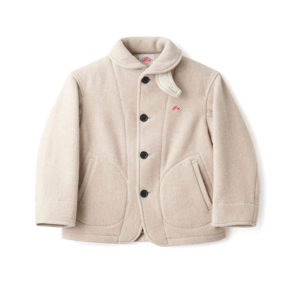 DANTON WOMEN'S WOOL PILE ROUND COLLAR JACKET