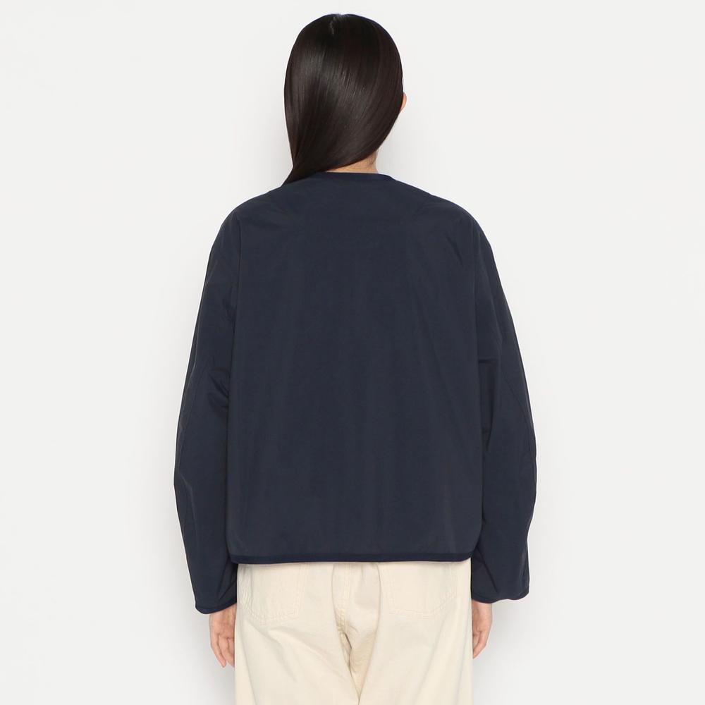 WOMEN'S NYLON TUSSER COLLARLESS JACKET