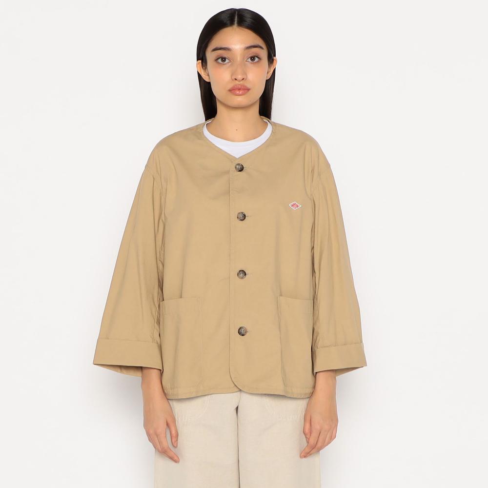 WOMEN'S COTTON WEATHER COLLARLESS SHORT JACKET