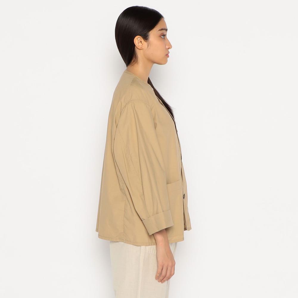 WOMEN'S COTTON WEATHER COLLARLESS SHORT JACKET