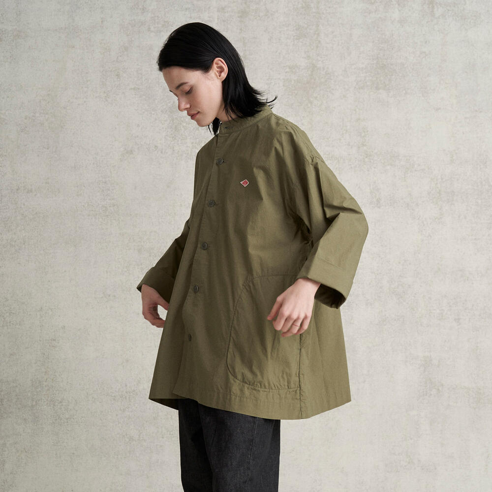 WOMEN'S COTTON WEATHER STAND UP COLLAR LONG JACKET