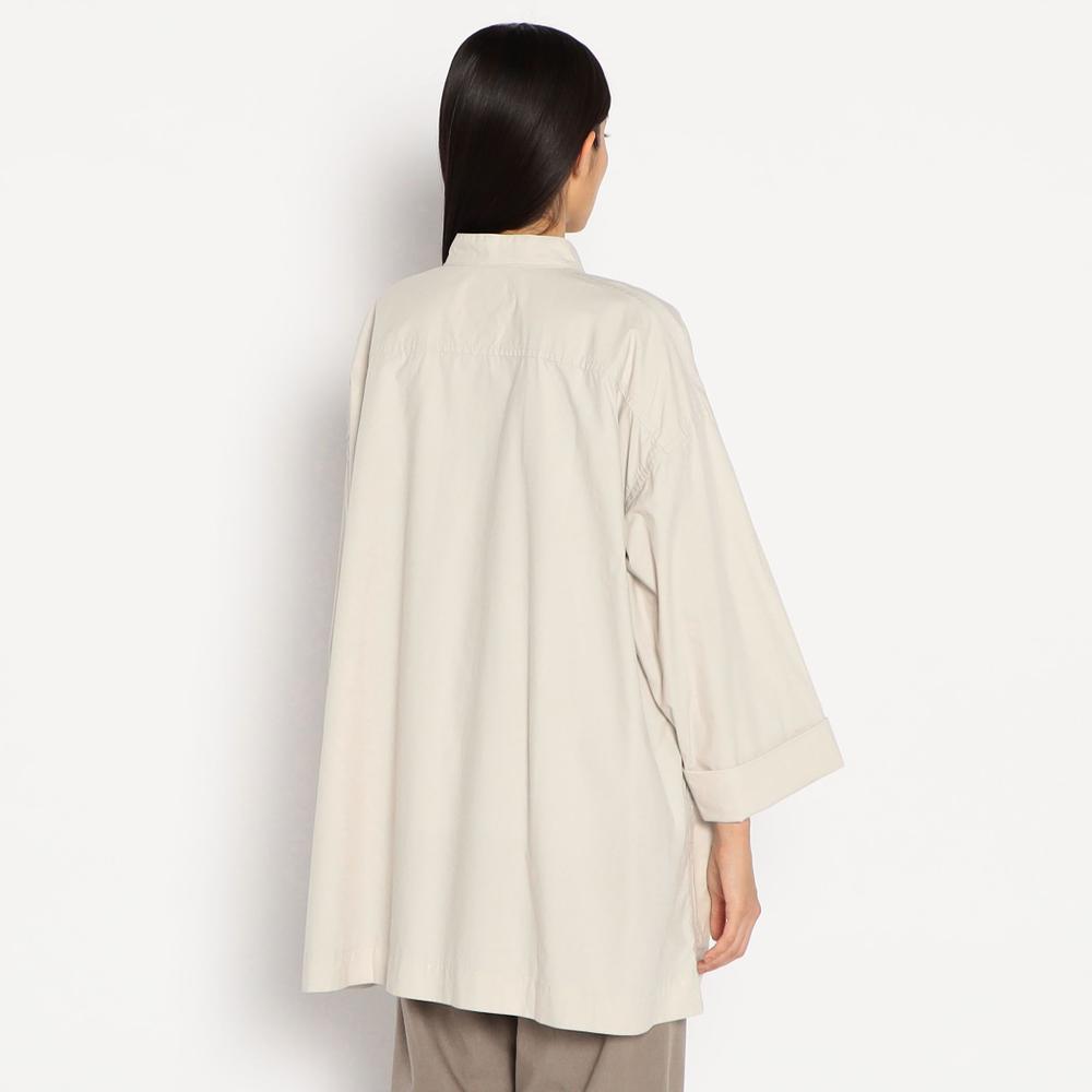 WOMEN'S COTTON WEATHER STAND UP COLLAR LONG JACKET