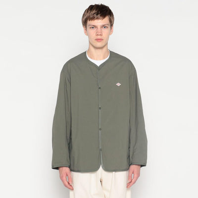 MEN'S NYLON TUSSER COLLARLESS JACKET