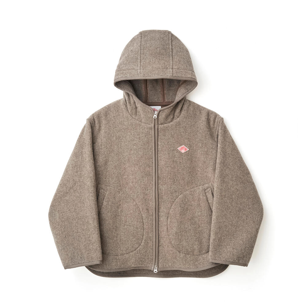 DANTON WOMEN'S WOOL LIGHT PILE HOODED JACKET